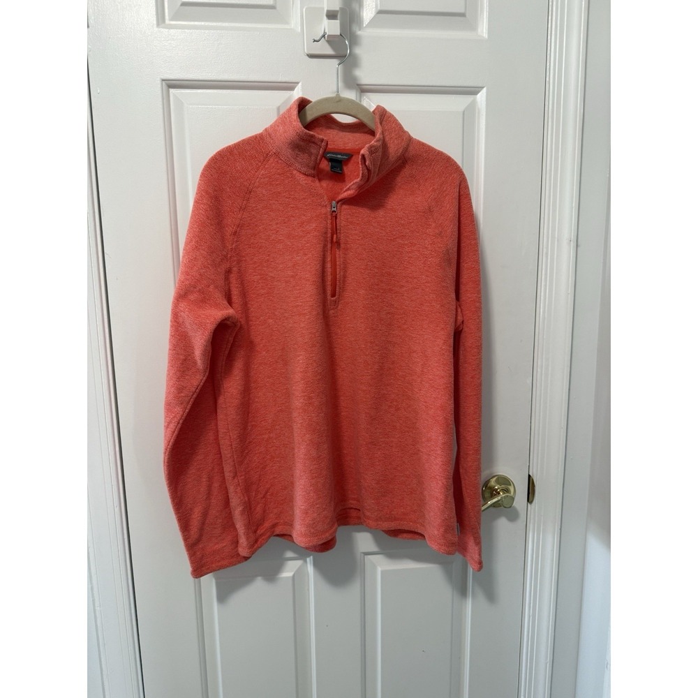 Eddie Bauer Pink Half Zip Fleece Size L